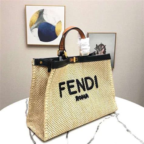 fendi rafia bag|best raffia bags 2024.